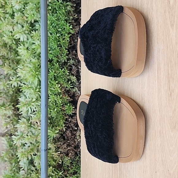 STUART WEITZMAN Black Cammy Block Heel Slide Leather Slide Sandals 9B EU 39.5 - Picture 2 of 12